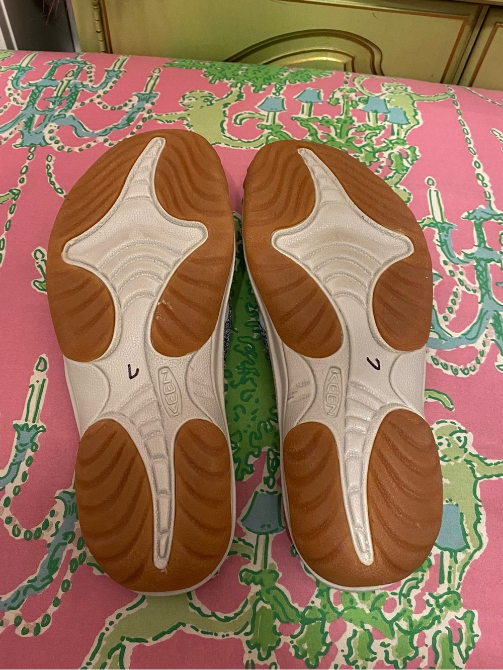 KEEN Waimea blue and white H2 Comfort Walking Outdoor sandals flip flops Size 8 - Picture 6 of 6